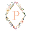 P Monogramm , Floral, Boho