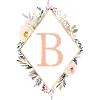B Monogramm , Floral, Boho