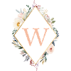 W Monogramm , Floral, Boho