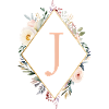 J Monogram, Floral, Boho