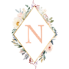 N Monogram, Floral, Boho