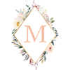 M Monogramm , Floral, Boho