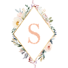 S Monogramm , Floral, Boho