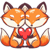 Fox Couple Amour Couple Amoureux