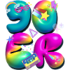 90er,retro,ballons,3d,90 er Jahre,bunt