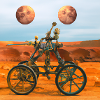 Mars rover with two moons