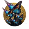 Butterflies,Sequins,Gold,Metallic,