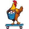 Skateboard-Gegacker