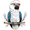 Parrot with glasses