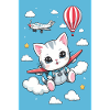 Cute Flying Cat