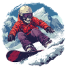 Skull Snowboarder Snowboarding Après Ski