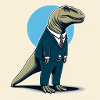 Dino in a suit