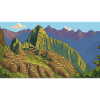 Machu Picchu, Peru - Pixel Art