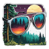 Sunglasses / Reflection / Forest / Reflection