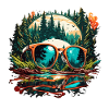Sunglasses / Reflection / Forest / Reflection