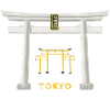 Tokyo, Ushijima-jinja, Torii, Japon Dessin