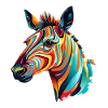 Buntes Okapi Farbkleckse Farbspritzer