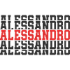 T-shirt Alessandro t-shirt cadeau texte empilé