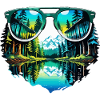 Sunglasses / Reflection / Forest / Reflection