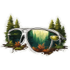 Sunglasses / Reflection / Forest / Reflection