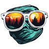 Sunglasses / Reflection / Forest / Reflection