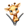 Giraffe mit Reißverschluss
