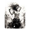 detached and free dancing woman