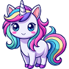 Süßes Regenbogen-Einhorn