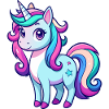 Süßes Regenbogen-Einhorn