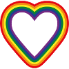 Heart Rainbow Symbol LGTBQ+ Community