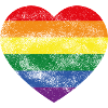 Herz in Regenbogenfarben