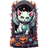 Occult Demons Cat Gothic Style