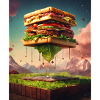 3D Burgerwürfel: Digitale Kunst