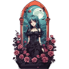 Goth E-Girl Dark Anime Roses Estetica