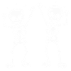 Dancing Skeletons Skulls Halloween