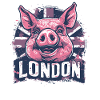 British Flag London Pig
