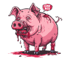 Lick me, wrecked zombie pig