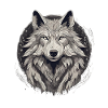 Mystical Wolf Head
