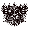 Schwarze Eule