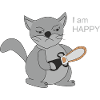 Cat with chainsaw