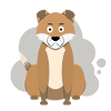 Cartoon dog splash
