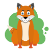 Cartoon fox splash
