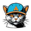 Chat dans un chapeau