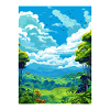 Amazone Rainforest Vintage voyage affiche Souvenir
