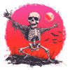 Dancing Skeleton Skull Halloween