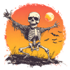 Dancing Skeleton Skull Halloween