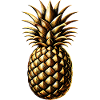 Cadeau ananas doré