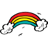 Lebendiger Regenbogenbogen