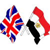 Flag of England and flag Egypt