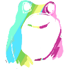 Frosch, bunt, illustration, stencil